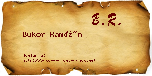 Bukor Ramón névjegykártya
